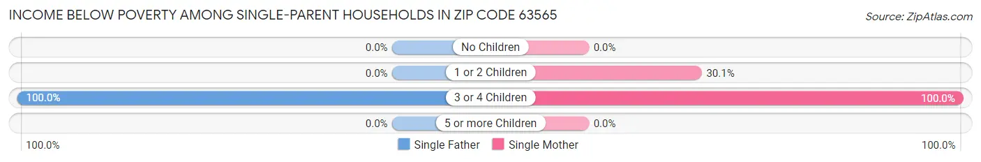Income Below Poverty Among Single-Parent Households in Zip Code 63565