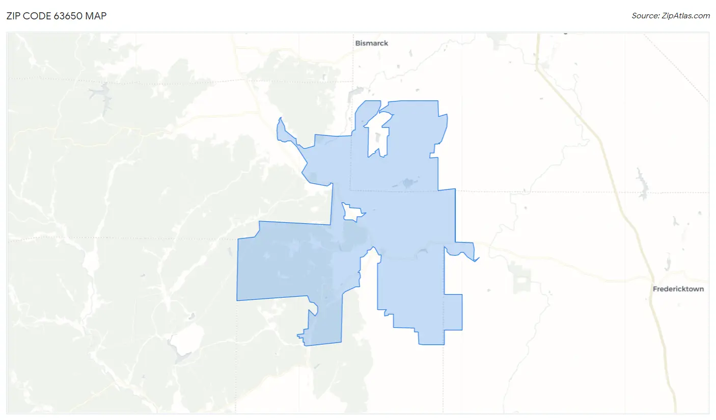 Zip Code 63650 Map