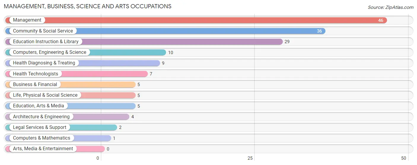 Management, Business, Science and Arts Occupations in Zip Code 63732