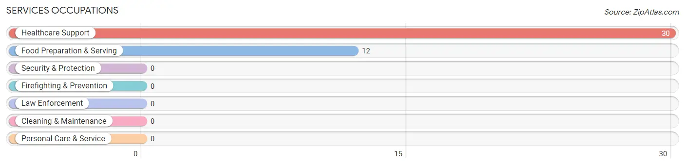 Services Occupations in Zip Code 63739