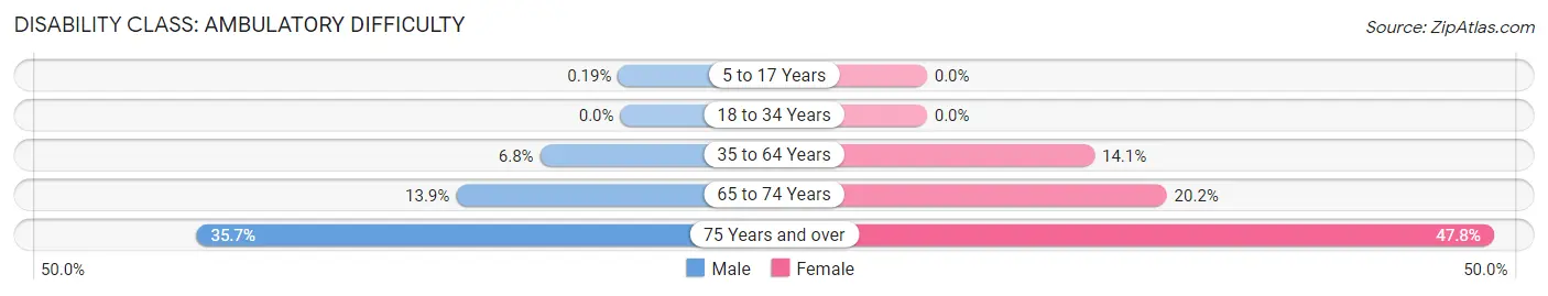 Disability in Zip Code 63740: <span>Ambulatory Difficulty</span>