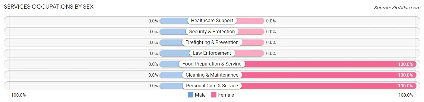 Services Occupations by Sex in Zip Code 63782