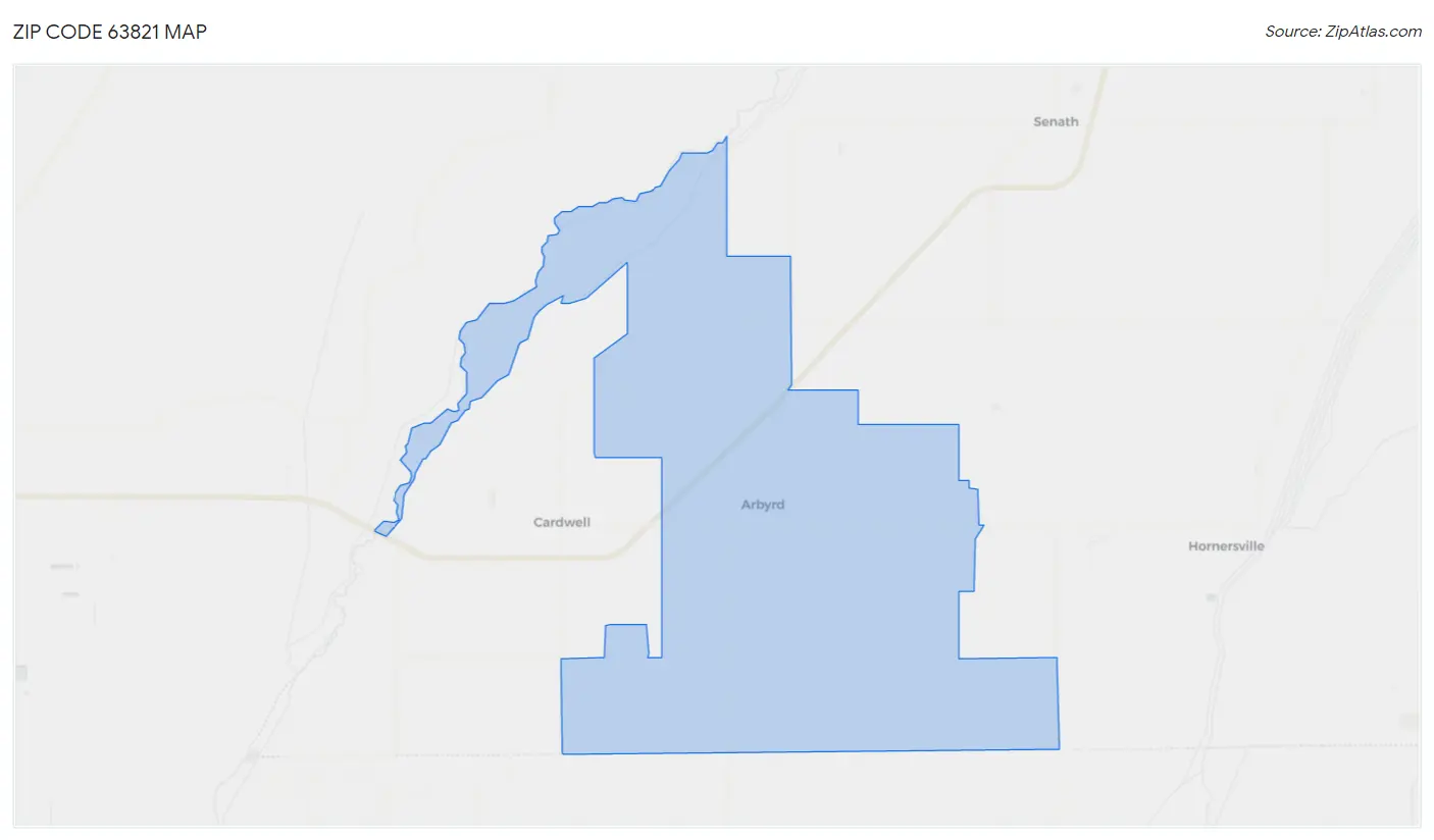 Zip Code 63821 Map