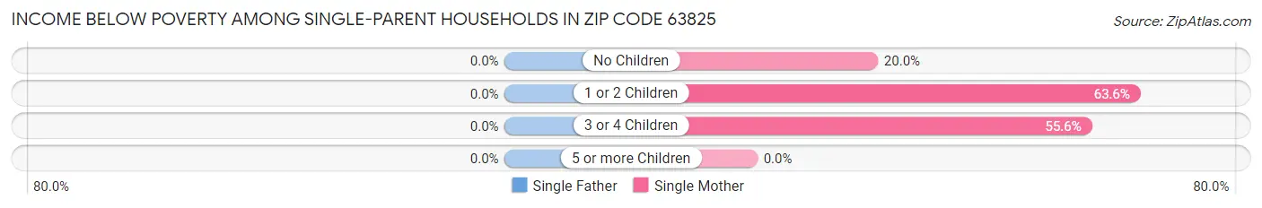 Income Below Poverty Among Single-Parent Households in Zip Code 63825