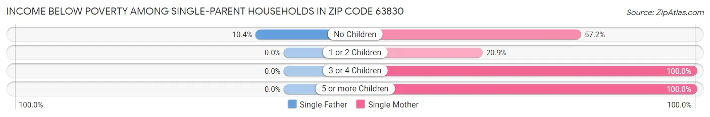 Income Below Poverty Among Single-Parent Households in Zip Code 63830