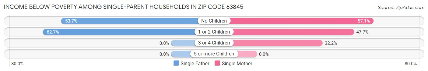 Income Below Poverty Among Single-Parent Households in Zip Code 63845