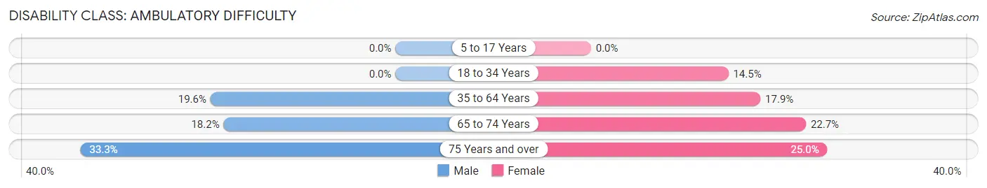 Disability in Zip Code 63852: <span>Ambulatory Difficulty</span>