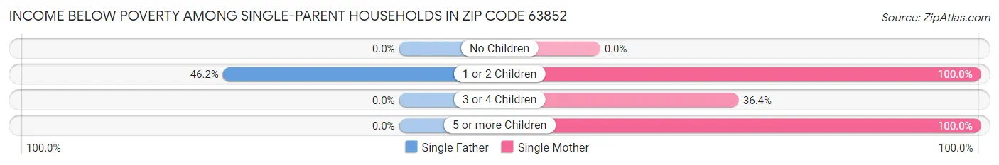 Income Below Poverty Among Single-Parent Households in Zip Code 63852