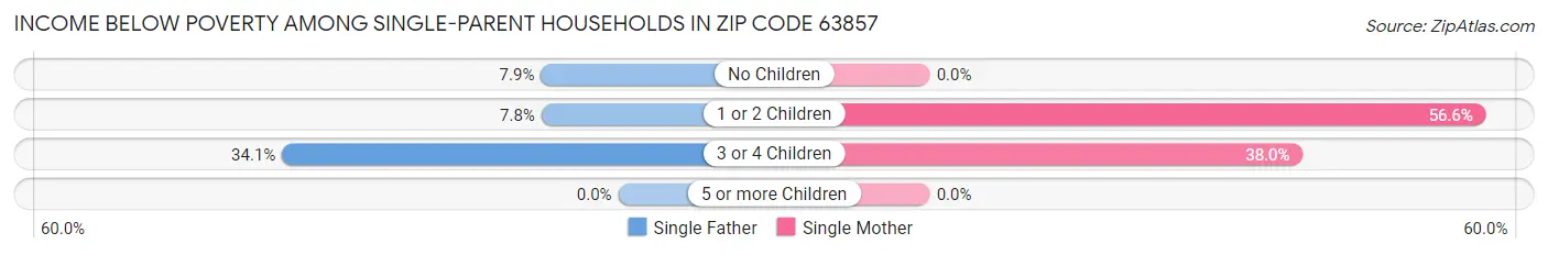 Income Below Poverty Among Single-Parent Households in Zip Code 63857