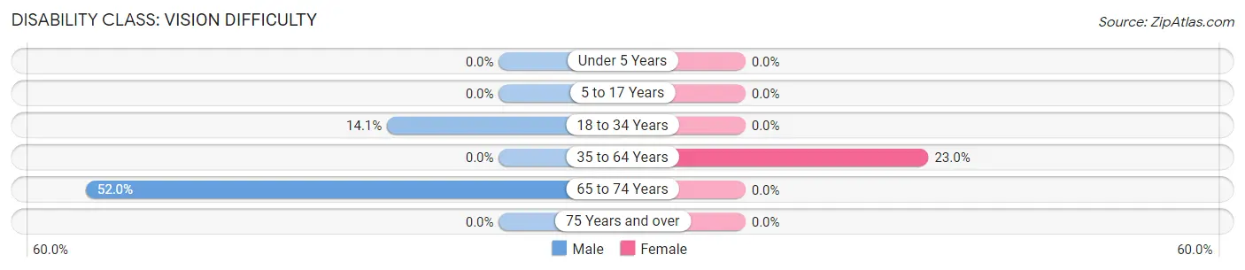 Disability in Zip Code 63956: <span>Vision Difficulty</span>