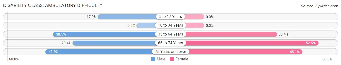 Disability in Zip Code 63965: <span>Ambulatory Difficulty</span>