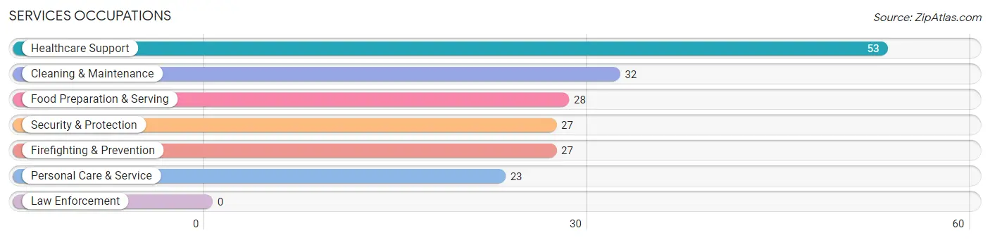 Services Occupations in Zip Code 64019