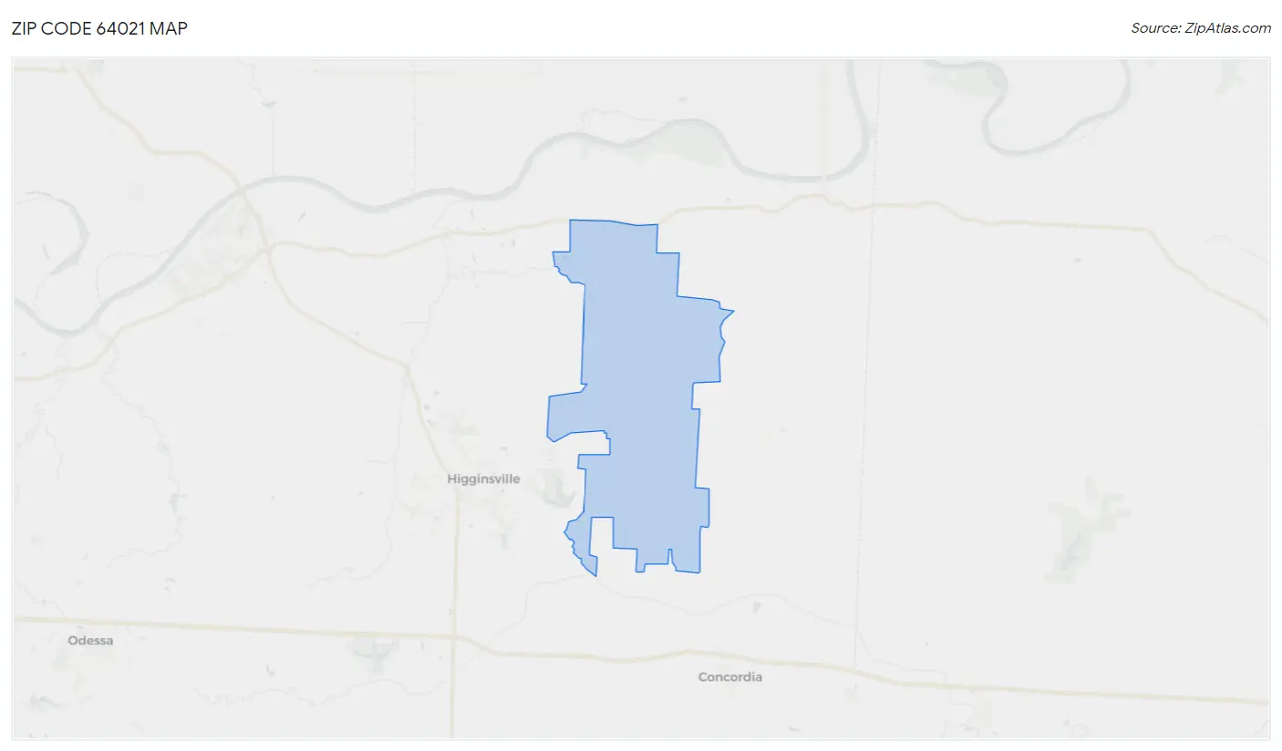 Zip Code 64021 Map