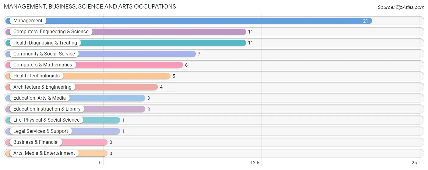 Management, Business, Science and Arts Occupations in Zip Code 64028