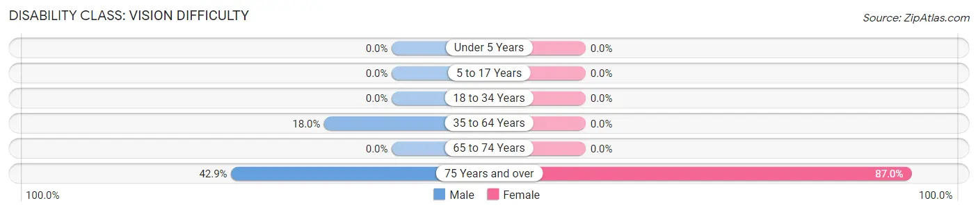 Disability in Zip Code 64072: <span>Vision Difficulty</span>