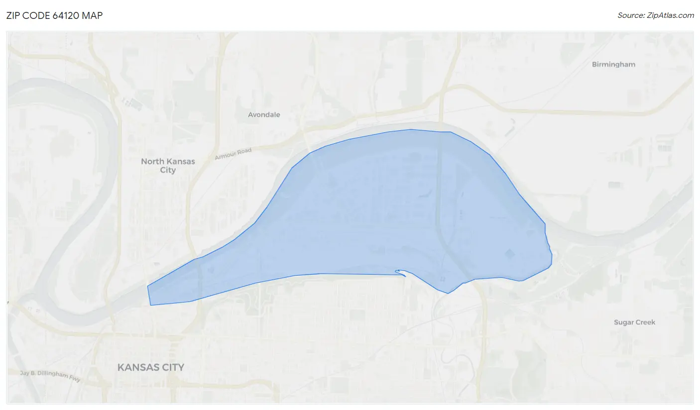 Zip Code 64120 Map