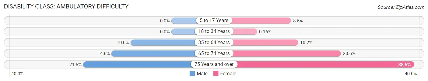 Disability in Zip Code 64131: <span>Ambulatory Difficulty</span>