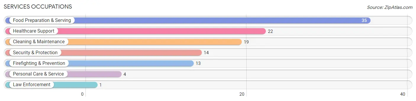 Services Occupations in Zip Code 64163