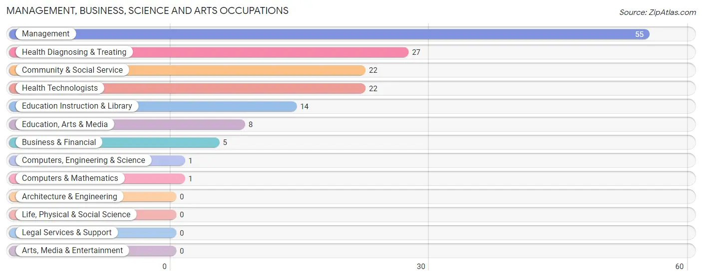 Management, Business, Science and Arts Occupations in Zip Code 64434