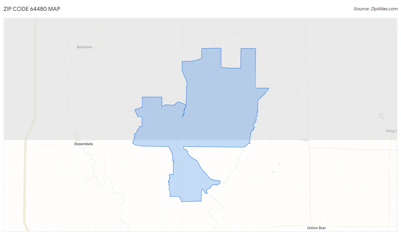 Zip Code 64480 Map