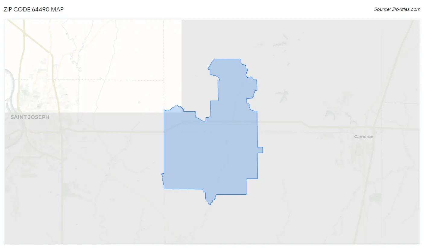 Zip Code 64490 Map