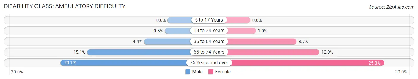 Disability in Zip Code 64506: <span>Ambulatory Difficulty</span>