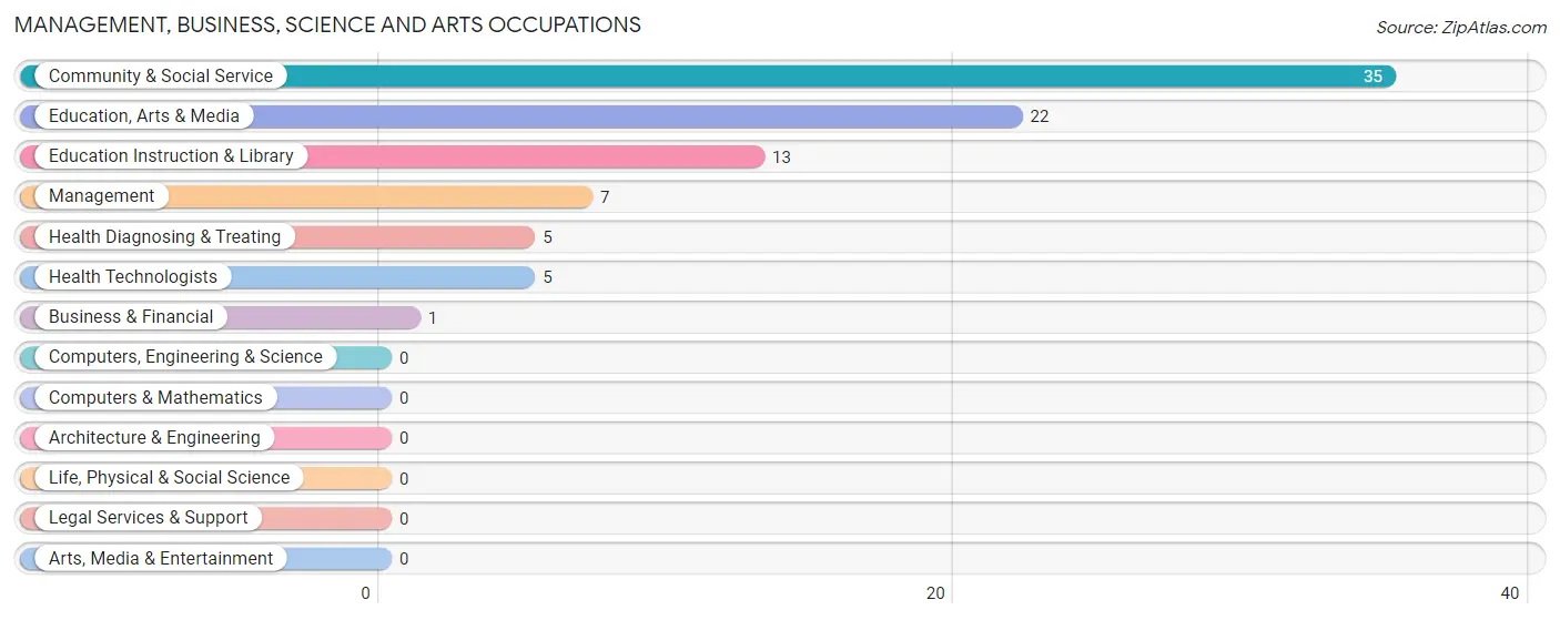 Management, Business, Science and Arts Occupations in Zip Code 64667