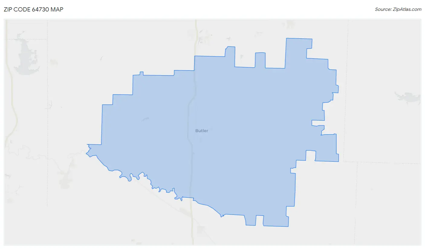 Zip Code 64730 Map