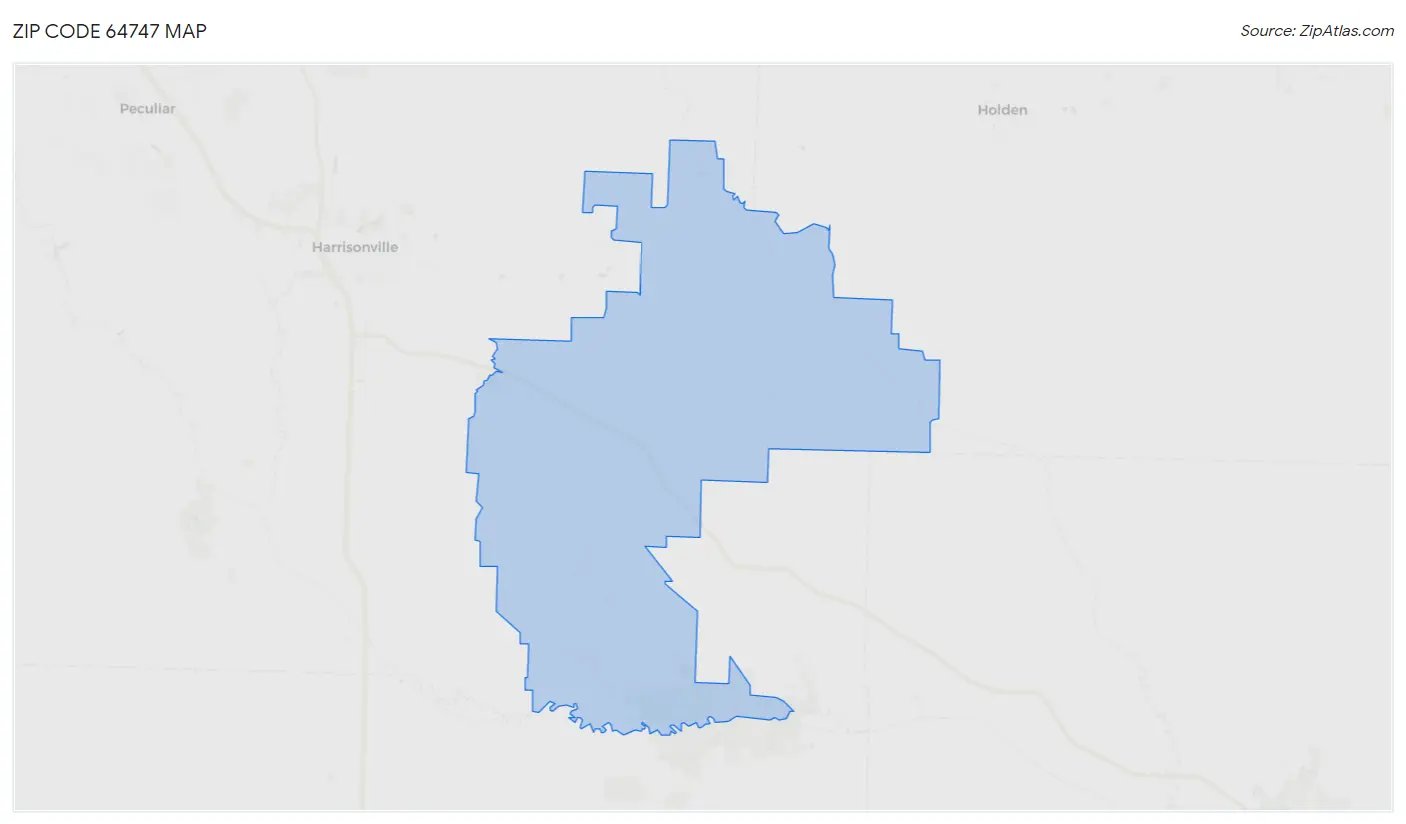 Zip Code 64747 Map