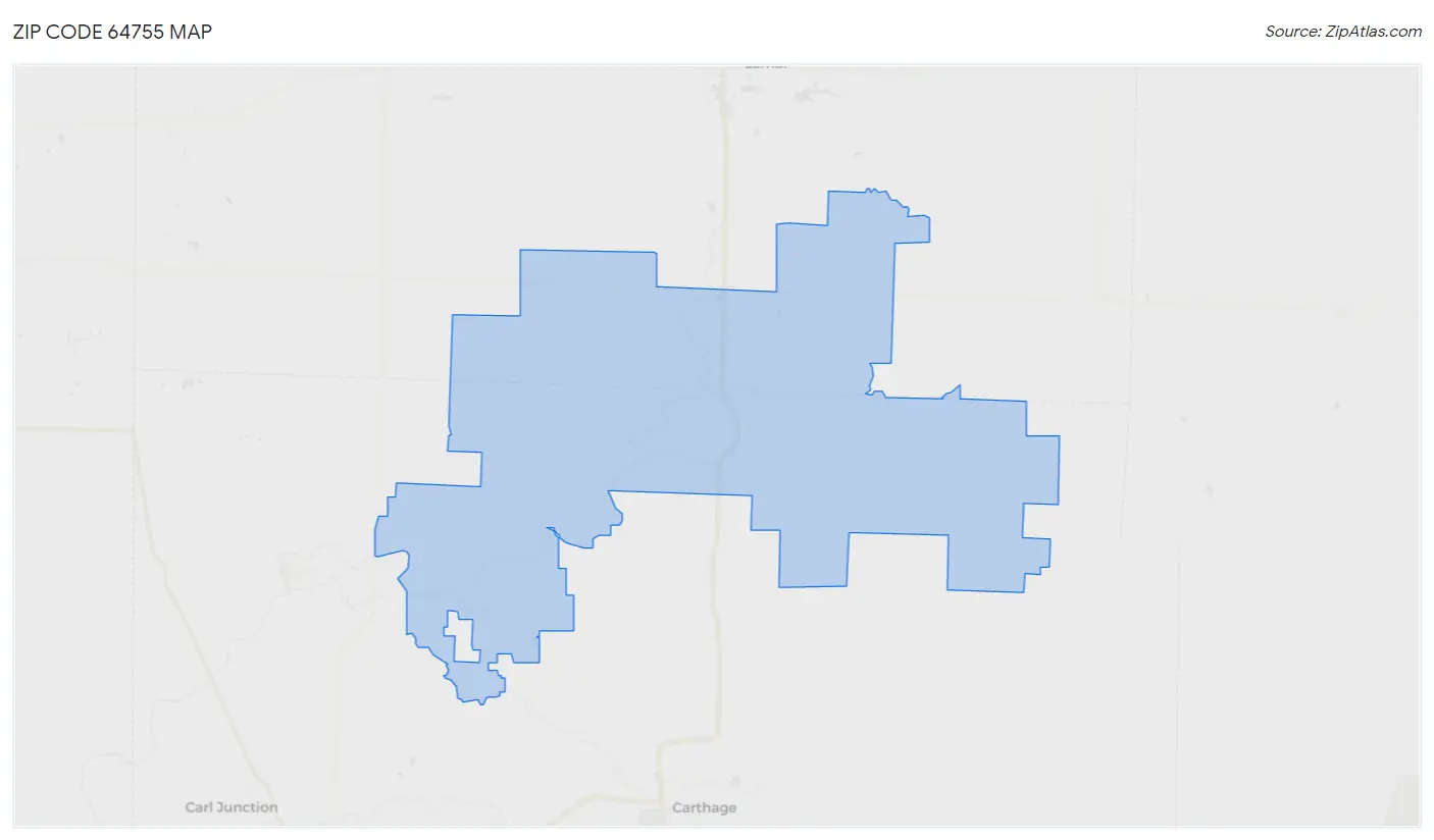 Zip Code 64755 Map