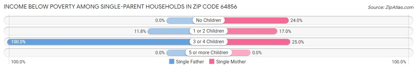 Income Below Poverty Among Single-Parent Households in Zip Code 64856