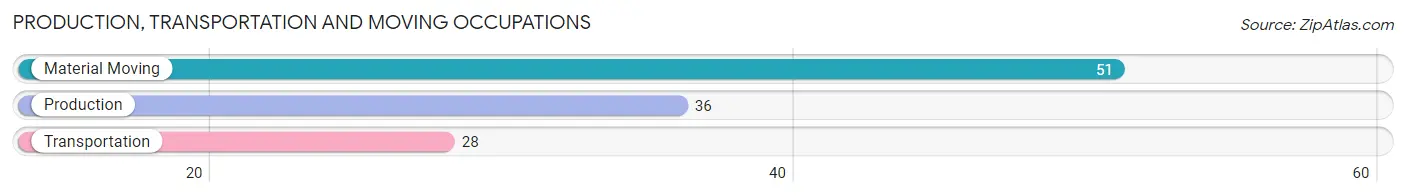 Production, Transportation and Moving Occupations in Zip Code 64866