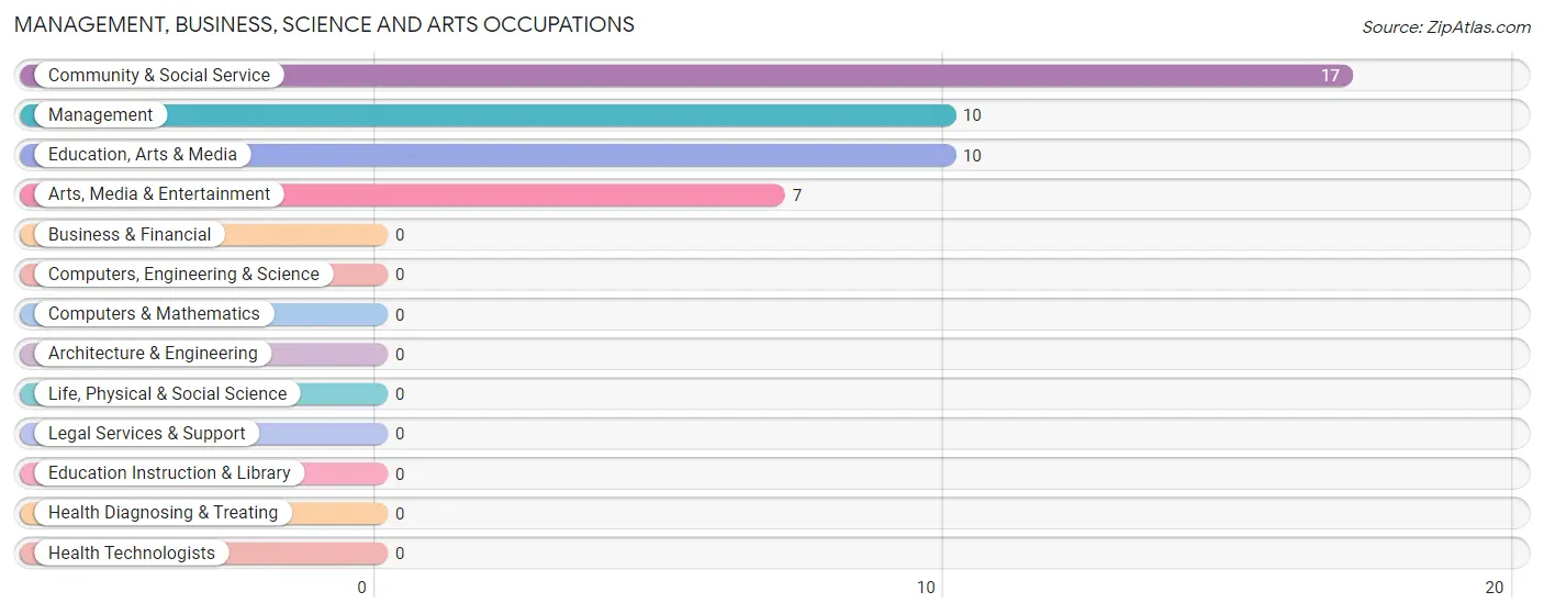 Management, Business, Science and Arts Occupations in Zip Code 64874