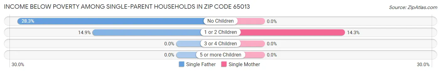 Income Below Poverty Among Single-Parent Households in Zip Code 65013