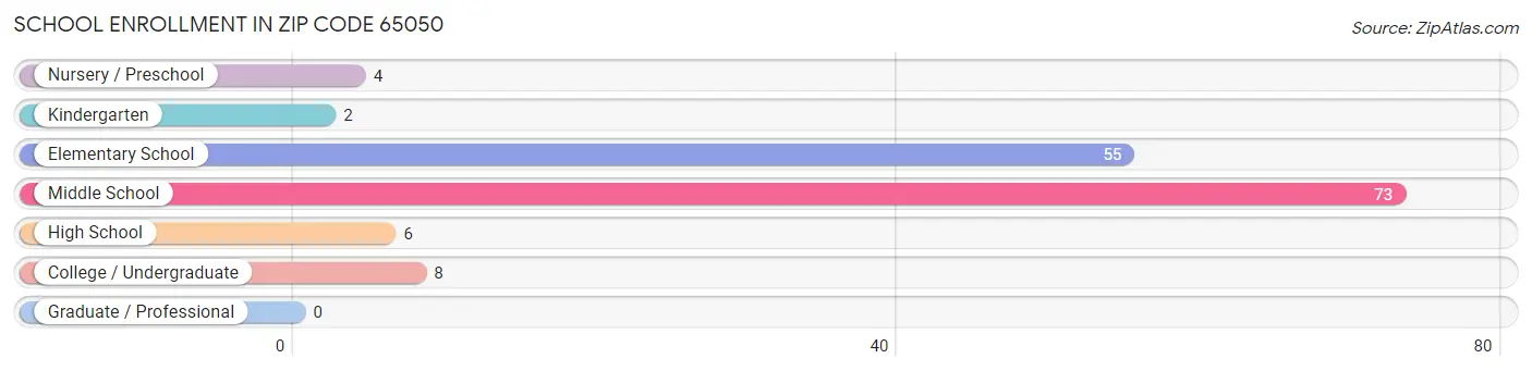 School Enrollment in Zip Code 65050