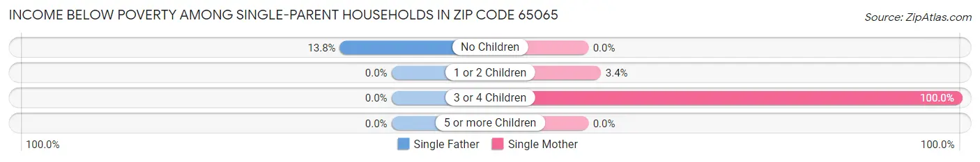 Income Below Poverty Among Single-Parent Households in Zip Code 65065