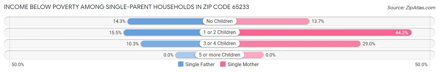 Income Below Poverty Among Single-Parent Households in Zip Code 65233