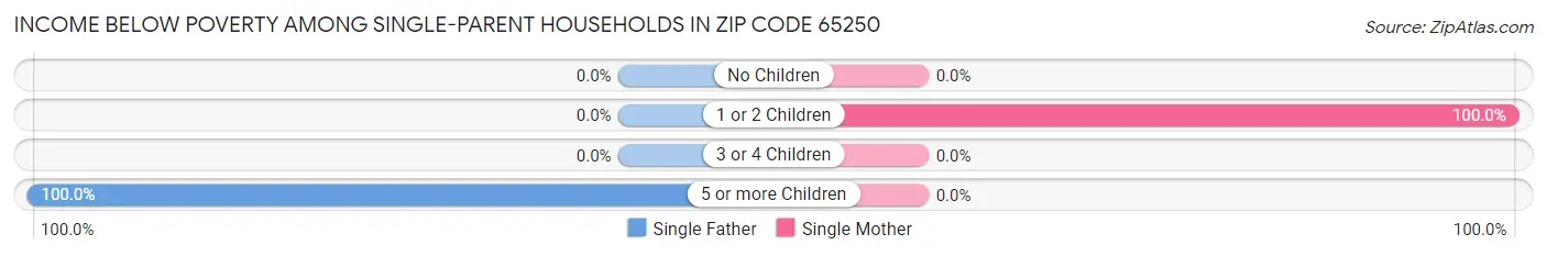 Income Below Poverty Among Single-Parent Households in Zip Code 65250