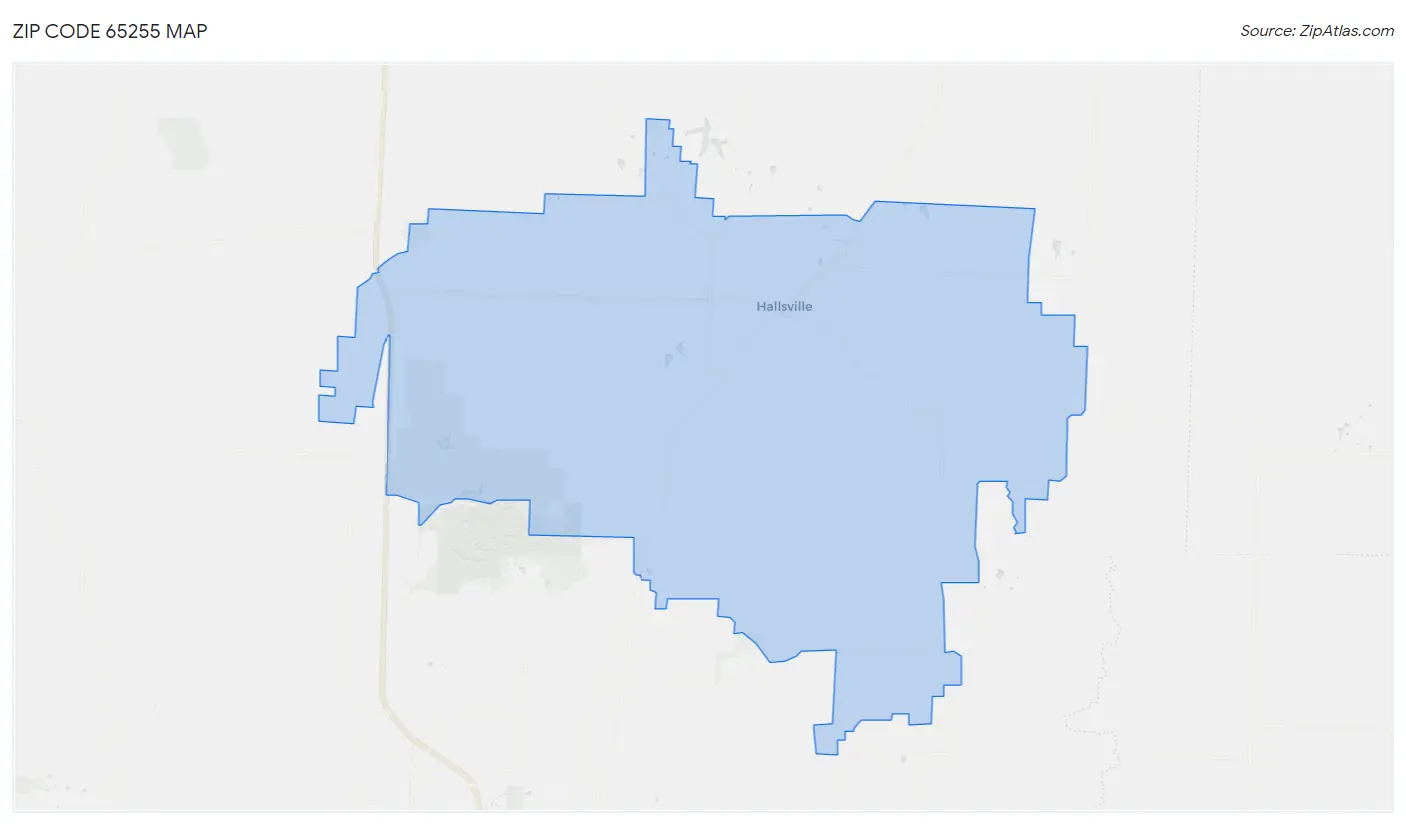 Zip Code 65255 Map