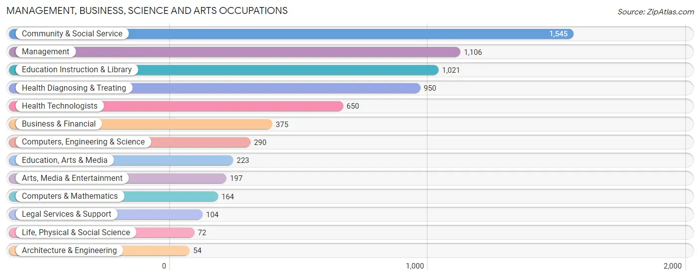 Management, Business, Science and Arts Occupations in Zip Code 65301