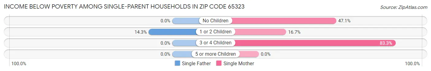 Income Below Poverty Among Single-Parent Households in Zip Code 65323