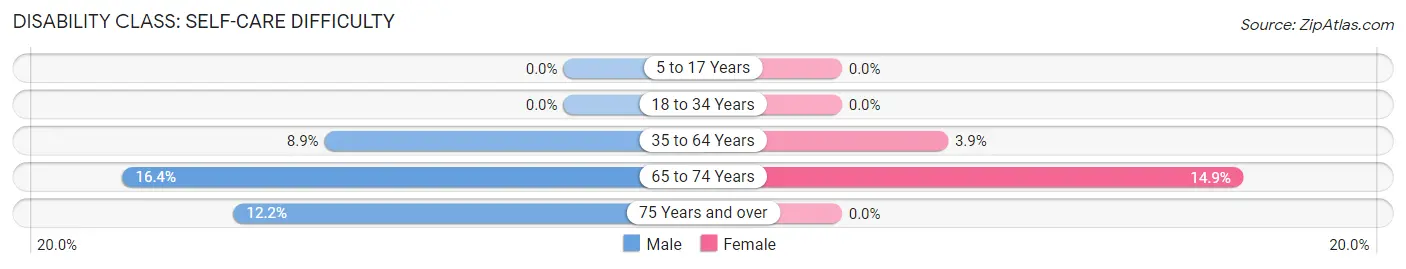 Disability in Zip Code 65324: <span>Self-Care Difficulty</span>