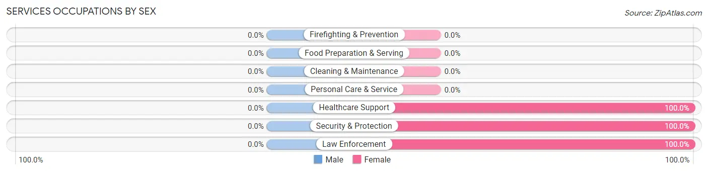 Services Occupations by Sex in Zip Code 65344