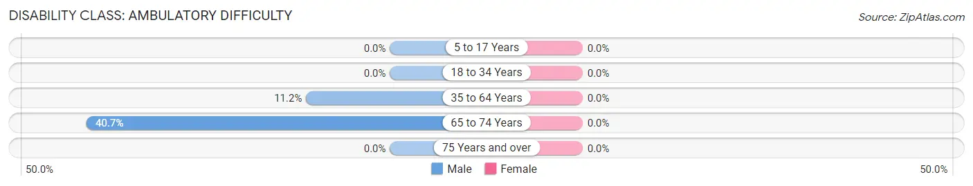 Disability in Zip Code 65345: <span>Ambulatory Difficulty</span>