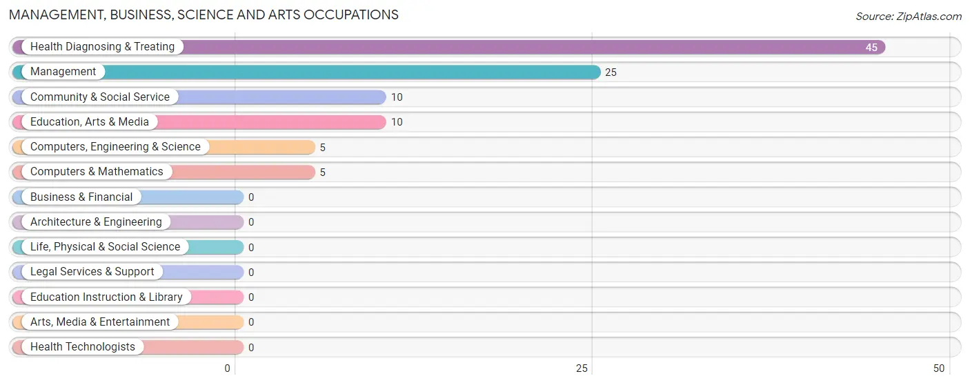 Management, Business, Science and Arts Occupations in Zip Code 65446