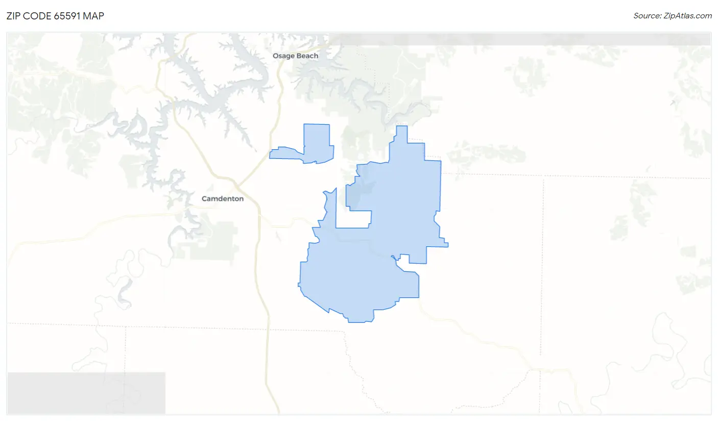 Zip Code 65591 Map