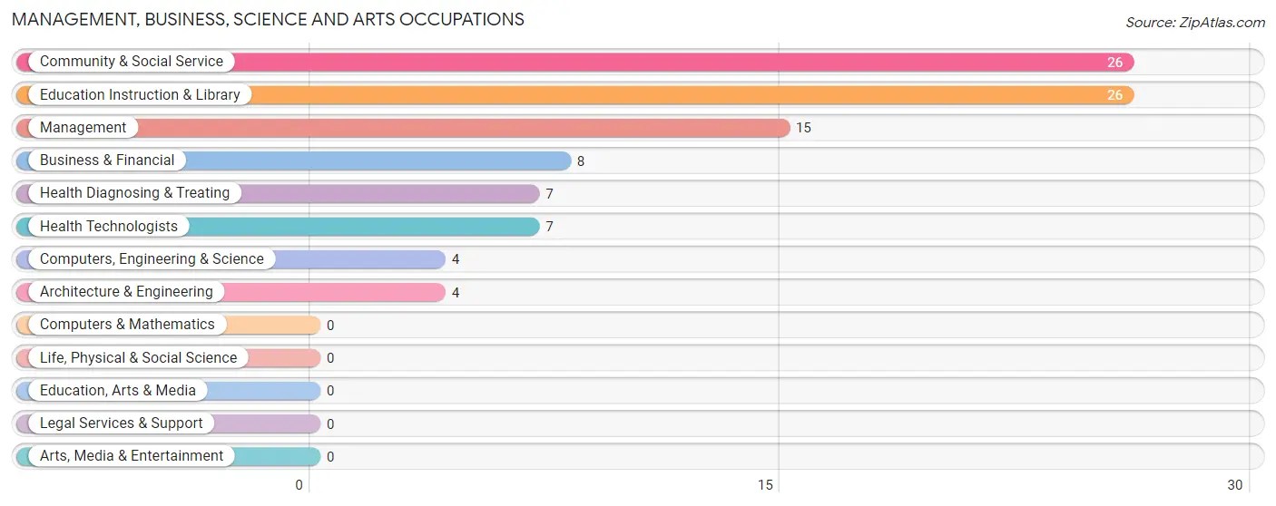 Management, Business, Science and Arts Occupations in Zip Code 65601