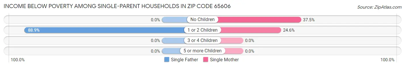 Income Below Poverty Among Single-Parent Households in Zip Code 65606