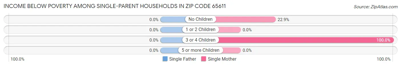 Income Below Poverty Among Single-Parent Households in Zip Code 65611