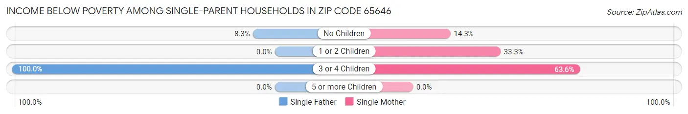 Income Below Poverty Among Single-Parent Households in Zip Code 65646